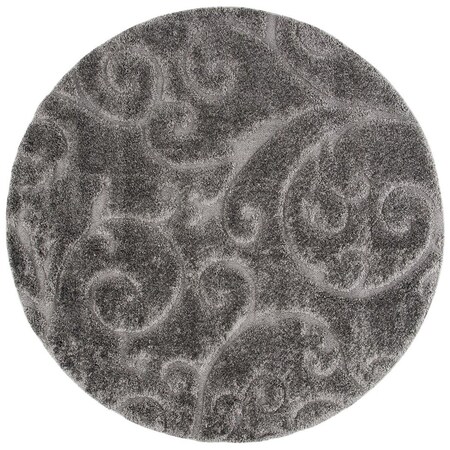 Safavieh 11 x 11 ft. Shag Power Loomed Round Area Rug, Grey SG455-8013-11R